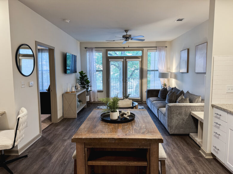 furnished living room